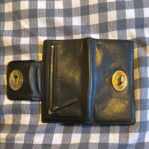 Kate Spade Black Wallet with Gold Accents